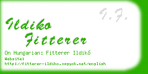 ildiko fitterer business card